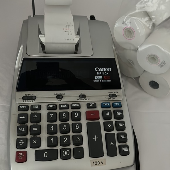 Canon MP11DX 12 digit 2 color print clock & calendar works perfectly w/rolls pap - Picture 3 of 7